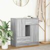 vidaXL Sideboard Grey Sonoma Engineered wood Medium Sideboard