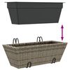 vidaXL Planter Gray Steel wire, PE rattan, plastic Medium