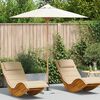 vidaXL Garden Parasol Cream White Ø 270 x 260 cm Bamboo