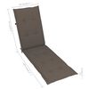 vidaXL Deck Chair Taupe Solid Acacia hardwood Standard Foldable
