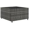 vidaXL Patio Lounge Set Grey PE Rattan, Powder-Coated Steel, Tempered Glass