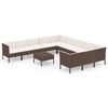 vidaXL Garden Lounge Set Brown PE rattan Large Modular