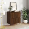 vidaXL Sideboard Brown Oak Engineered Wood, Metal Medium Sideboard