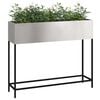 vidaXL Raised Garden Planter Silver 100 x 26 x 82 cm Stainless steel