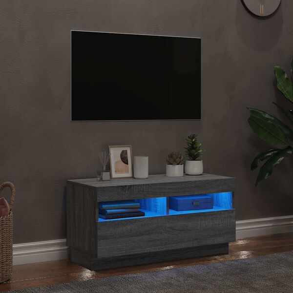 vidaXL TV Cabinet Grey Sonoma Engineered wood Medium TV Cabinet