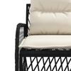 vidaXL Garden Sofa Set Black, Cream White