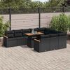 vidaXL Garden Sofa Set Black