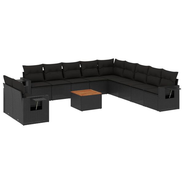 vidaXL Sofa Set Black
