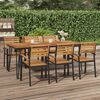 vidaXL Patio Table with Hairpin Legs 78.7"x35.4"x29.5" Solid Wood Acacia