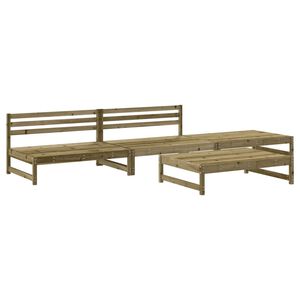 vidaXL Garden Lounge Set Wood Brown Pressure Treated Pinewood Medium