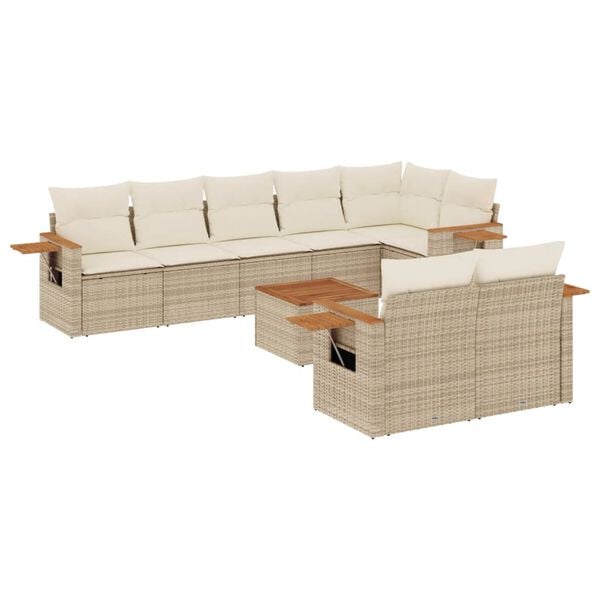 vidaXL Garden Sofa Set Beige