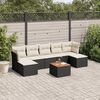 vidaXL Garden Sofa Set Black PE rattan Large Modular Garden Sofa Set