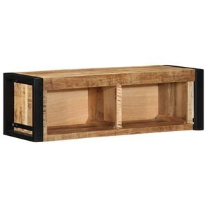 vidaXL TV Cabinet Natural wood Solid rough mango wood Compact TV Cabinet