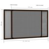vidaXL Insect Screen Brown frame, Black mesh Aluminum frame, fiberglass mesh