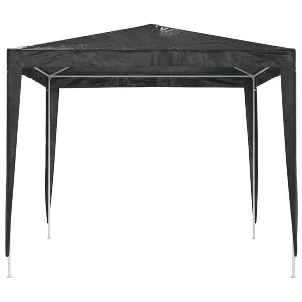 vidaXL Party Tent Anthracite Polyethylene, Steel 8.2 x 8.2 ft