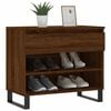 vidaXL Shoe Cabinet Brown Oak Engineered wood, metal Medium Shoe Cabinet