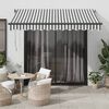 vidaXL Manual Retractable Awning Anthracite&White 118.1x98.4"