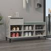 vidaXL Shoe Cabinet Concrete Grey Engineered Wood, Metal