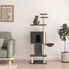 vidaXL Cat Tree Dark grey Engineered wood Large Stackable Cat Tree