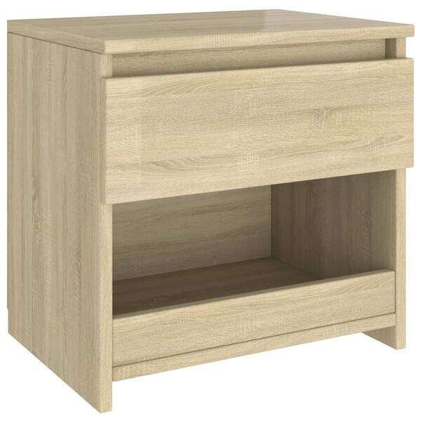 vidaXL Bedside Cabinet Set of 2 Sonoma Oak Engineered wood Small