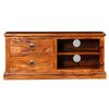vidaXL TV Stand Natural wood Solid Acacia wood Medium TV Stand