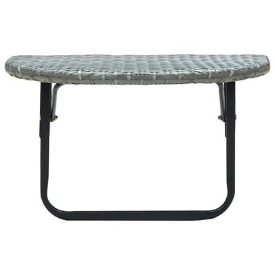 vidaXL Balcony Table Gray 23.6"x23.6"x15.7" Poly Rattan