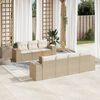 vidaXL Garden Sofa Set Beige, Cream White