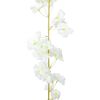 vidaXL Christmas Flower Garland White Artificial silk and PE Large