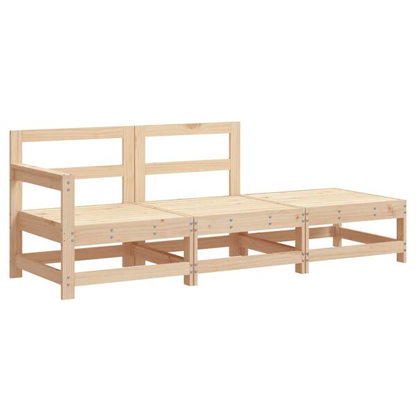 vidaXL Garden Lounge Set Natural wood, Beige Solid Pine wood, Plywood