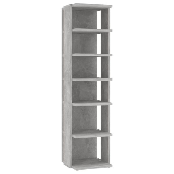 vidaXL Shoe Cabinet Concrete grey Engineered wood Compact Shoe Cabinet