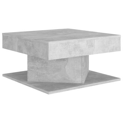 vidaXL Coffee Table Concrete Gray 22.4"x22.4"x11.8" Engineered Wood