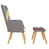 vidaXL Comfy Chair With Stool Multicolor Polyester Standard Ergonomic