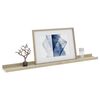 vidaXL Wall Shelf Set of 4 White and Sonoma Oak MDF Medium