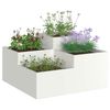 vidaXL Garden Planter White 100 x 100 x 48 cm Steel