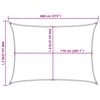 vidaXL Sunshade Sail 1.75 oz/ft&sup2; Rectangular Light Grey 19.7x26.2' HDPE