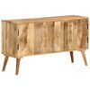 vidaXL Sideboard Bleached White with Natural Mango Wood Grain