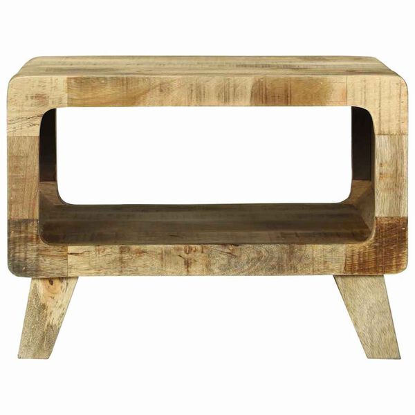 vidaXL Coffee Table Brown 19.7" x 19.7" x 13.8" Solid rough mango wood