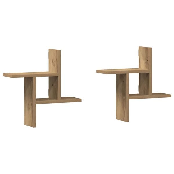 vidaXL Wall Shelf Artisan Oak Engineered Wood Medium Wall Shelf