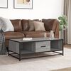 vidaXL Coffee Table Grey Sonoma Engineered Wood, Metal
