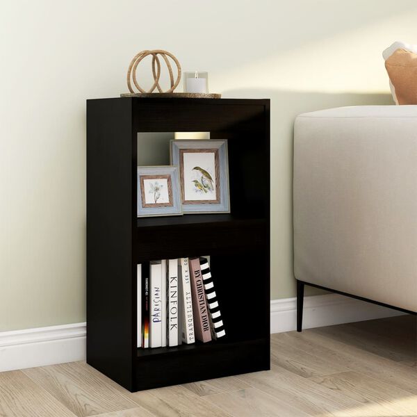 vidaXL Book Cabinet Black Engineered wood Small Book Cabinet