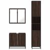 vidaXL Bathroom Furniture Set Brown oak Engineered wood, metal, glass