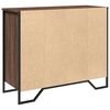 vidaXL Sideboard Brown oak Engineered wood, metal Medium Sideboard