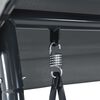 vidaXL Garden Swing Bench Dark grey Powder-coated steel Large