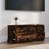 vidaXL TV Cabinet Smoked Oak Engineered Wood 39.4 in x 14.0 in x 17.7 in