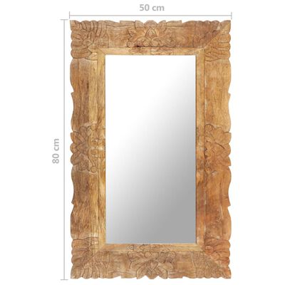 vidaXL Mirror 31.5"x19.7" Solid Mango Wood