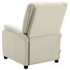 vidaXL Massage Recliner Cream White Faux Leather