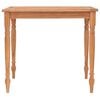 vidaXL Batavia Table Natural Teak Solid Teak Wood 33.5x33.5 in Durable