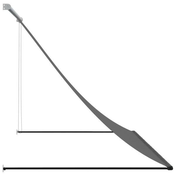vidaXL Retractable Awning Anthracite Steel, Polyester 98.4 x 59.1 in
