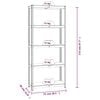 vidaXL 5-Layer Shelves 3 pcs Blue Steel&Engineered Wood