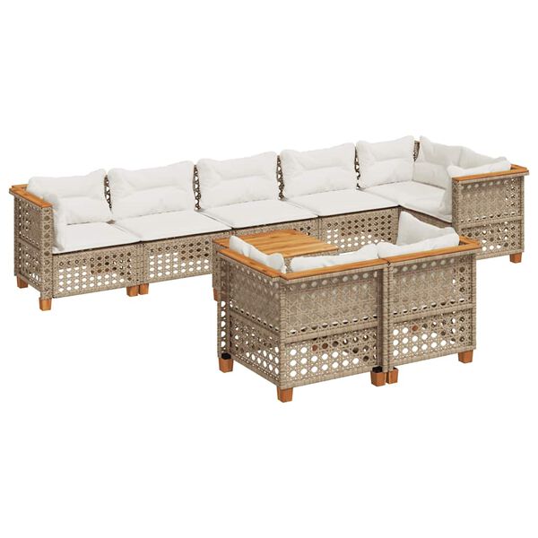vidaXL Garden Sofa Set Beige